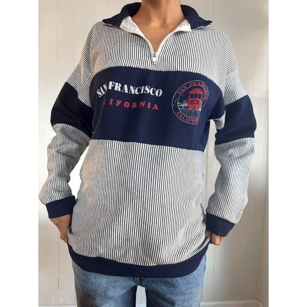 Vintage Striped San Fransisco Crew Neck